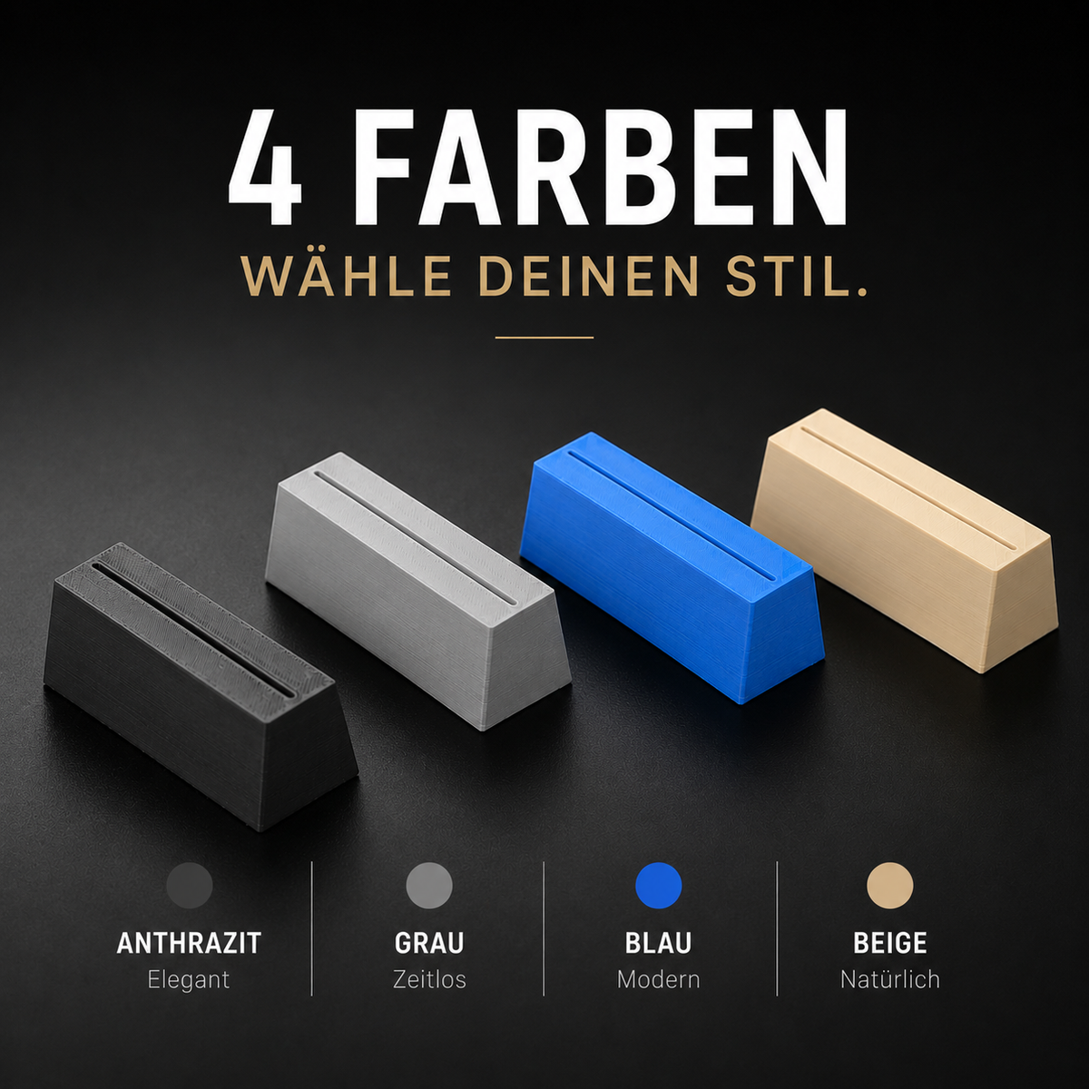 Personalisierte QR-Code Aluminium-Visitenkarte mit 3D-Fuß